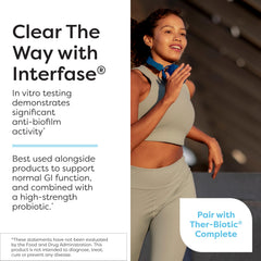 SFI Health Klaire Labs InterFase Plus cápsula cercana, muestra recubrimiento entérico