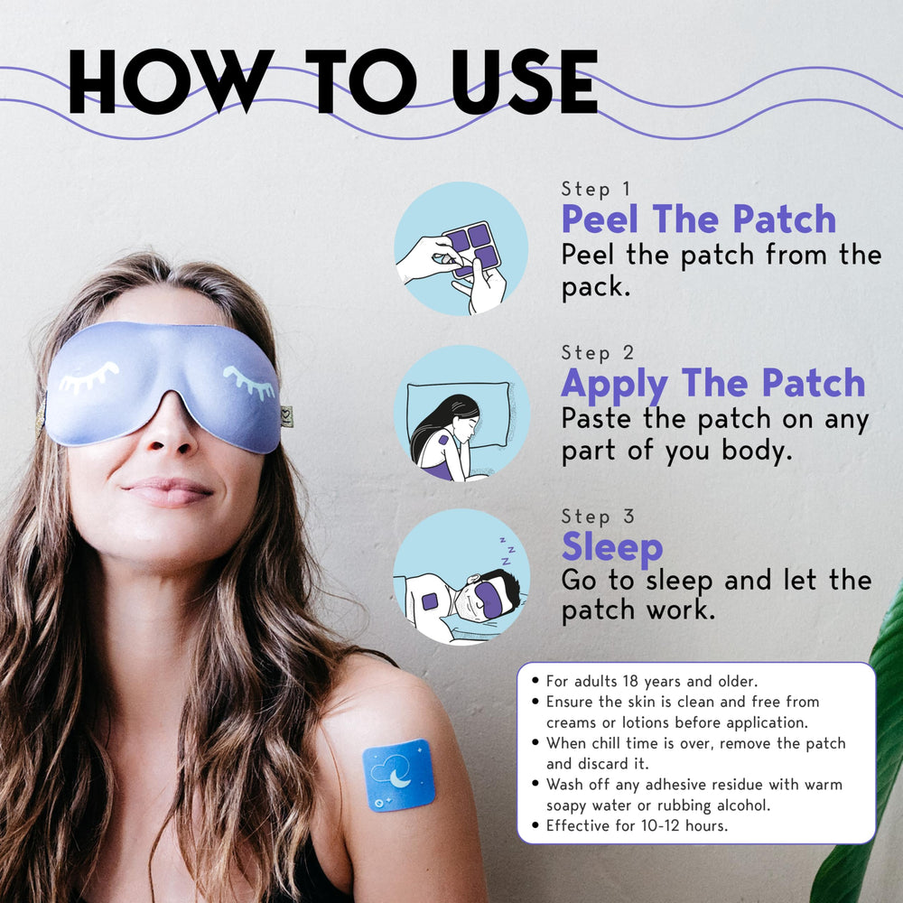 Klova ZSleep parche aplicado en hombro, absorción nocturna cómoda