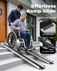 KOLOTOOL rampa extendida completa mostrando longitud máxima y estabilidad