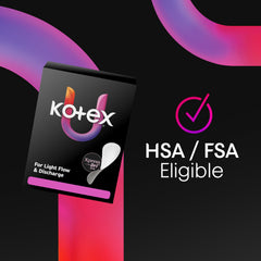 Kotex protectores dentro de bolso mostrando fácil transporte diario