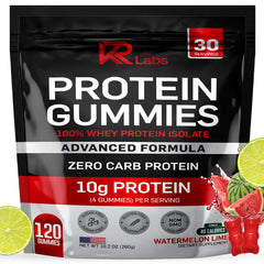 KR Labs frente del empaque mostrando 120 gomitas y beneficio de conveniencia