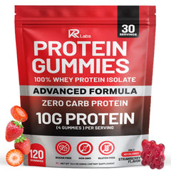 KR Labs vista frontal del envase mostrando la marca y sabor fresa