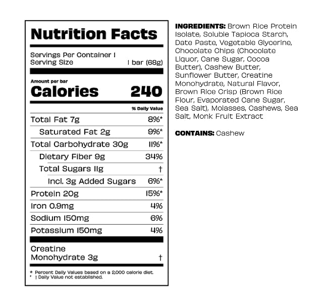 Kreatures of Habit barra desenvuelta con aspecto cremoso y sabor apetitoso