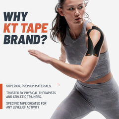 KT Tape aplicada en rodilla durante ejercicio, KT Tape brinda soporte activo