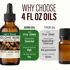 KUKKA frasco en mano para comparar tamaño 4 fl oz y visualización de cantidad