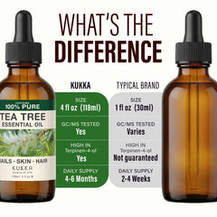 KUKKA frasco junto a mano para comparar tamaño y cantidad práctica
