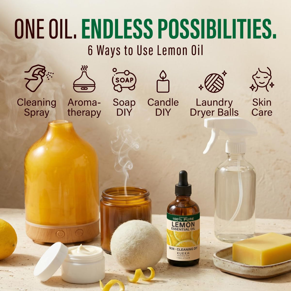 Kukka aceite de limón en spray limpiador, limpieza doméstica segura