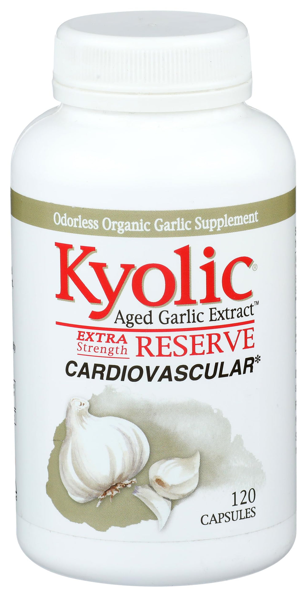 Kyolic cápsulas en mano para comparar tamaño y dosis