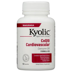 Kyolic envase frontal con label claro y beneficios visibles para cardiovascular
