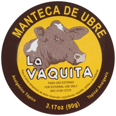 La Vaquita lata vista frontal con tapa y etiqueta legible, práctico para llevar