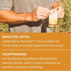 Laird Superfood etiqueta nutricional legible que resalta proteína y fibra