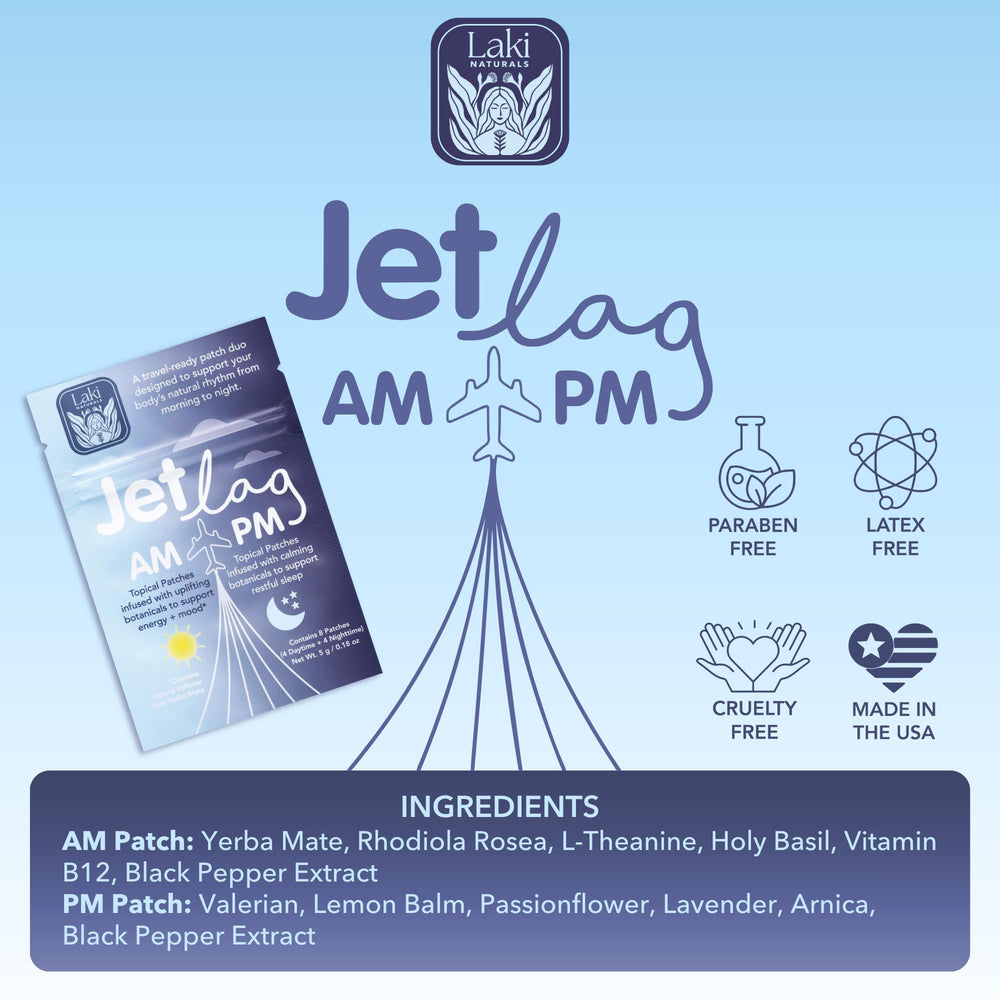 Laki Naturals estuche de viaje con parches dentro del neceser, práctico para vuelo