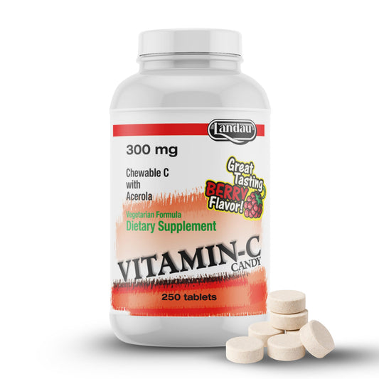 Gomitas Landau vitamina C sabor frambuesa para niños