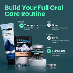 Larine co manzanilla y mirra representando alivio y confort gingival