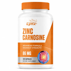 Leaping Lynx envase frontal mostrando 120 cápsulas y beneficio de apoyo digestivo