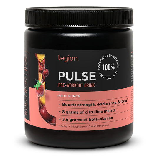 LEGION oxido nitrico pre entreno con Fruta Punch para mayor energia