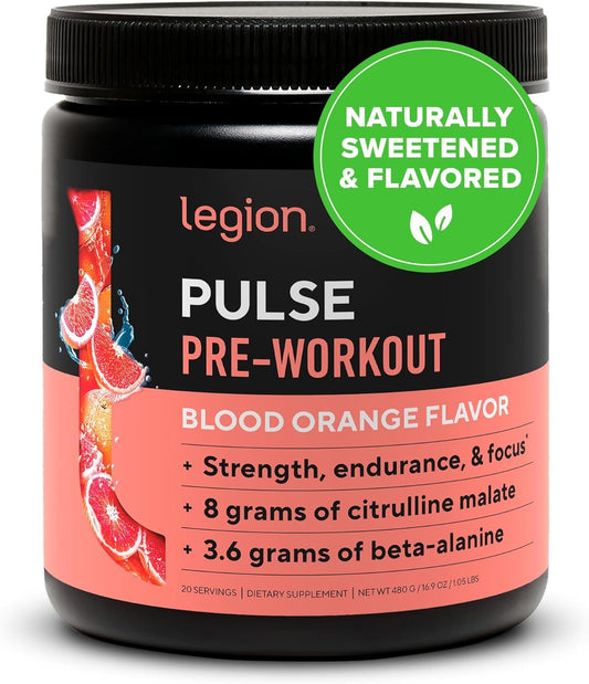 LEGION Pulse envase energizante para entrenamientos intensos y rendimiento sostenido.