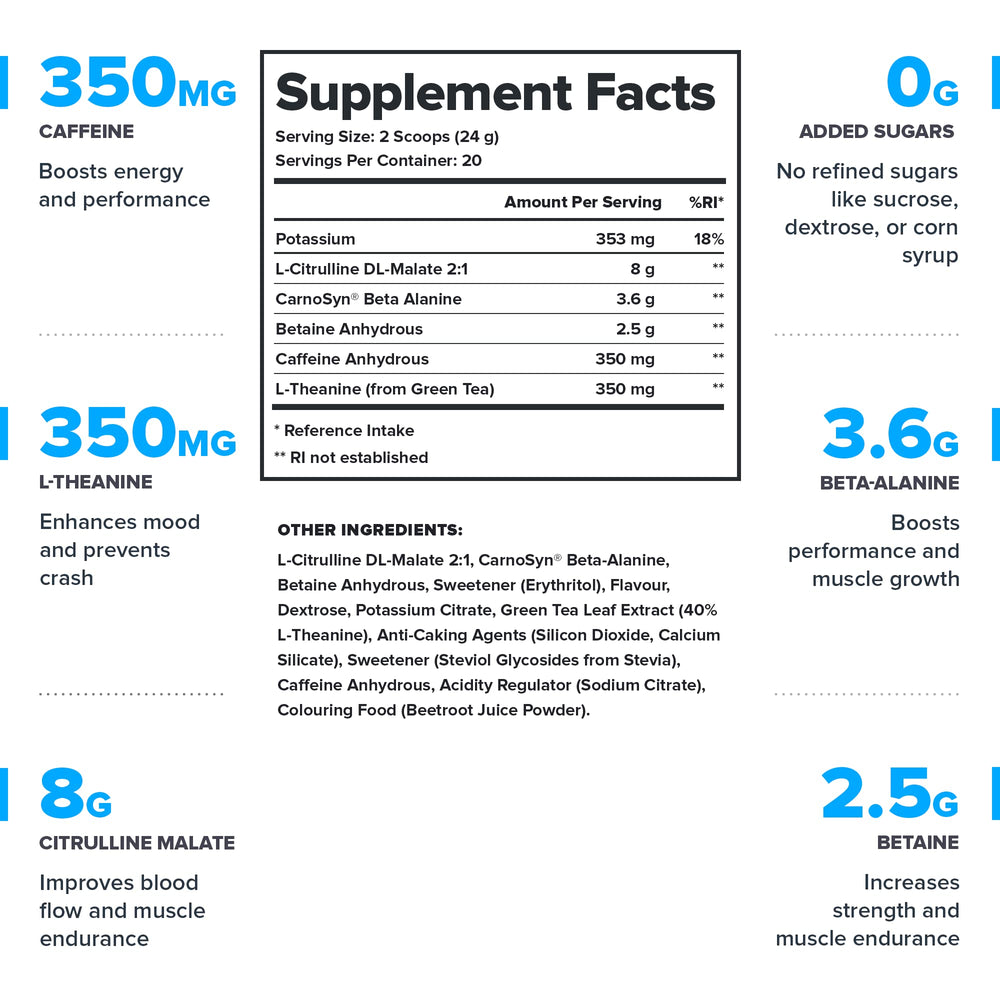 LEGION Pulse label closeup confirming transparent ingredients and no blends