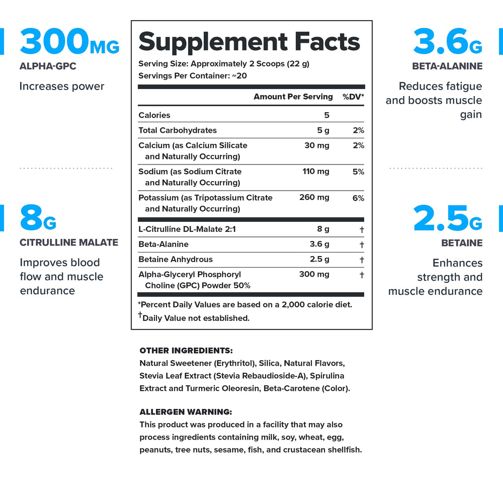 LEGION Pulse label reveals transparent ingredients and dosing for informed use.