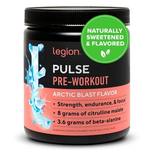 LEGION Pulse preentrenamiento Arctic Blast en bote: energía limpia para entrenamientos intensos.