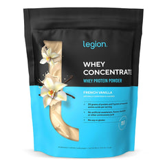 LEGION envase frontal vainilla mostrando etiqueta clara y beneficios