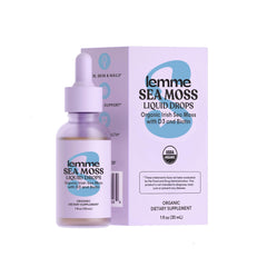 Lemme botella frontal Irish Sea Moss mostrando etiqueta y cantidad