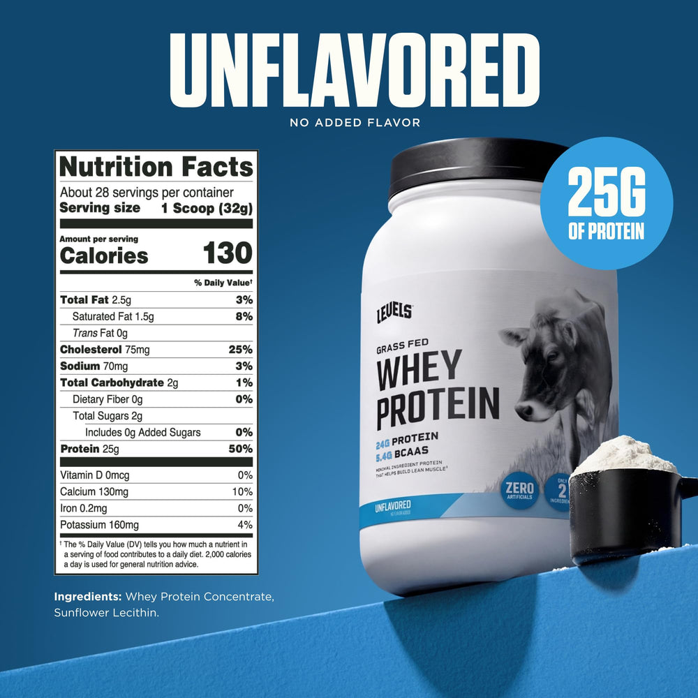 Levels Nutrition detalle de etiqueta informando ingredientes naturales
