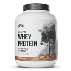 Levels Whey empaque frontal mostrando el tamaño 5LB y ventajas limpias