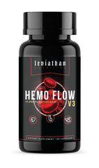 Leviathan Nutrition Hemo Flow envase frontal mostrando etiqueta y beneficios