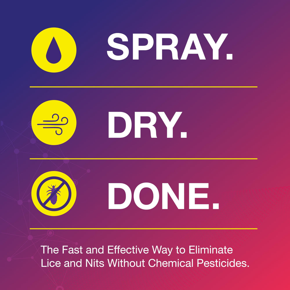 Licefreee Spray junto a regla para comparar tamaño y portabilidad