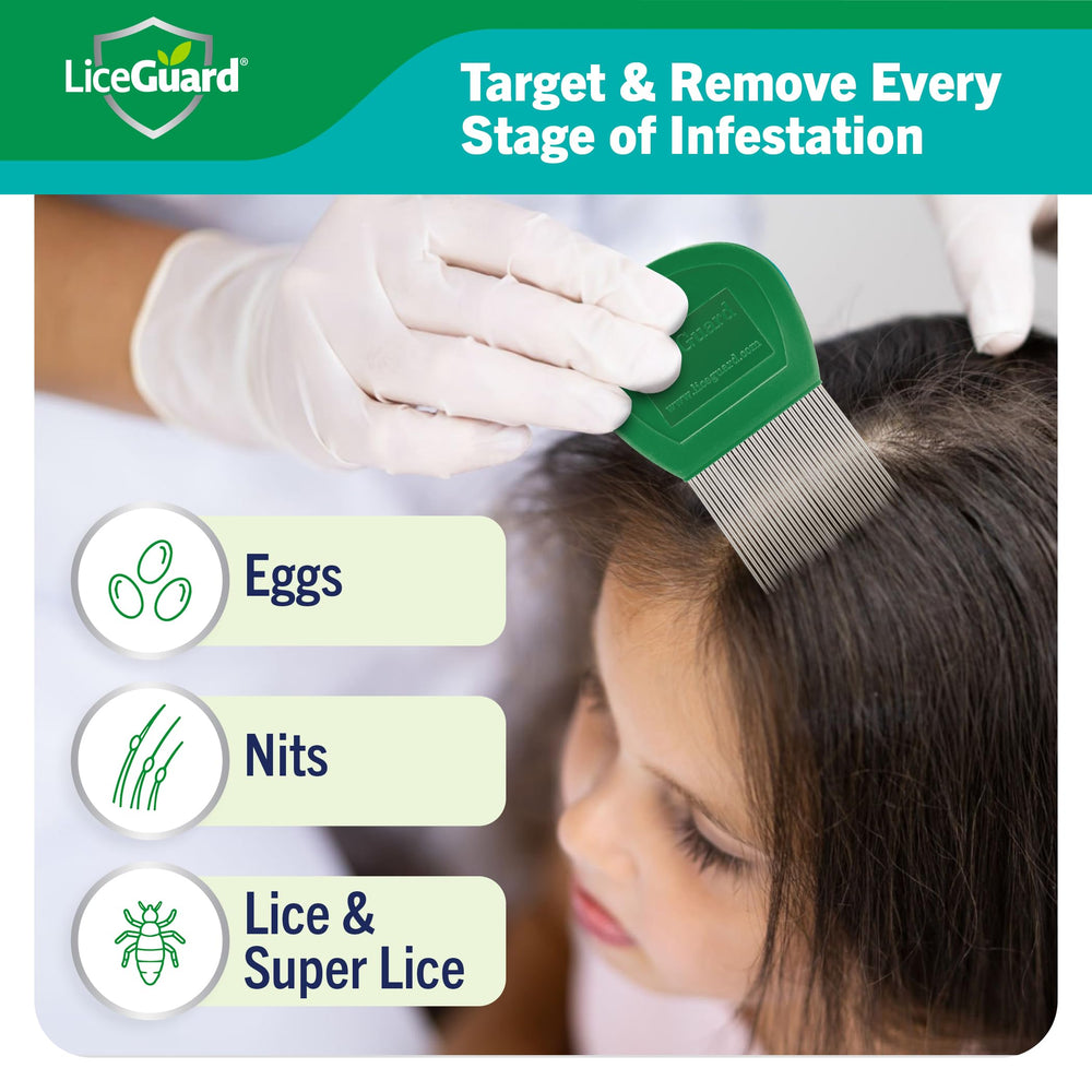 LiceGuard peines en uso sobre cabello húmedo, deslizamiento sin tirones