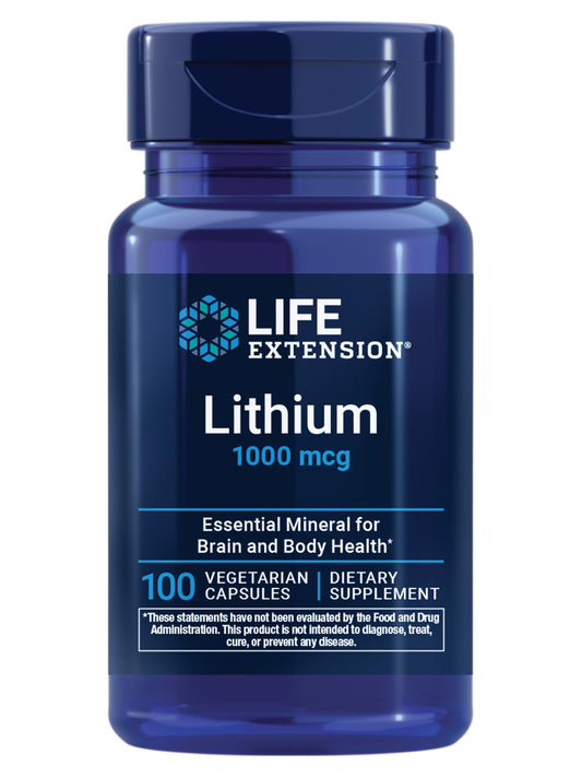 Life Extension botella frontal mostrando el envase y beneficio de memoria