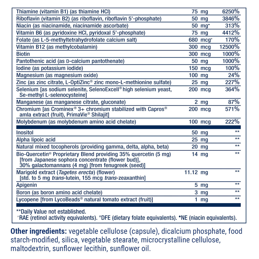 Life Extension cápsulas Two-Per-Day detalle, apoyo multivitamínico balanceado