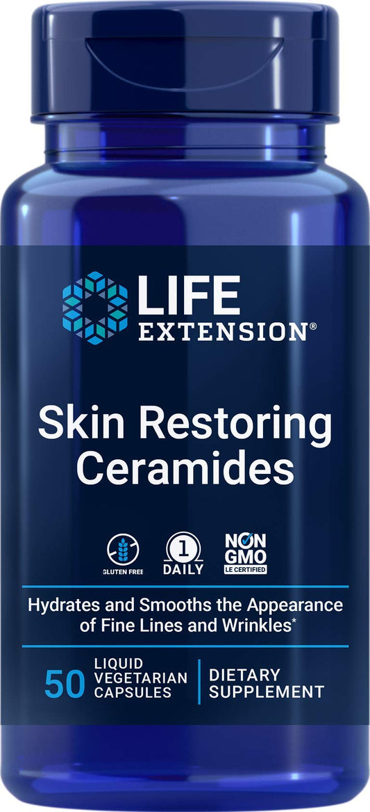 Life Extension empaque frontal mostrando botella y beneficios de hidratación