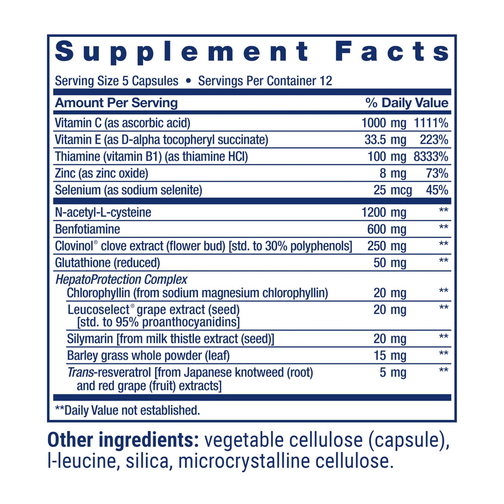 Life Extension etiqueta con lista de ingredientes y dosificación clara