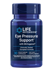 Life Extension frasco frontal mostrando etiqueta y beneficio ocular claro