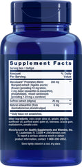 Life Extension softgel cerca para ver textura y facilidad de deglución