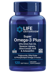 Life Extension paquete frontal mostrando 120 cápsulas para soporte cardiovascular