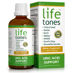 Life Tones botella frontal mostrando presentación líquida y beneficio de absorción rápida