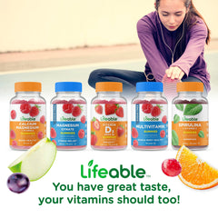 Lifeable gomitas de curcuma con jengibre y pimienta para uso familiar.