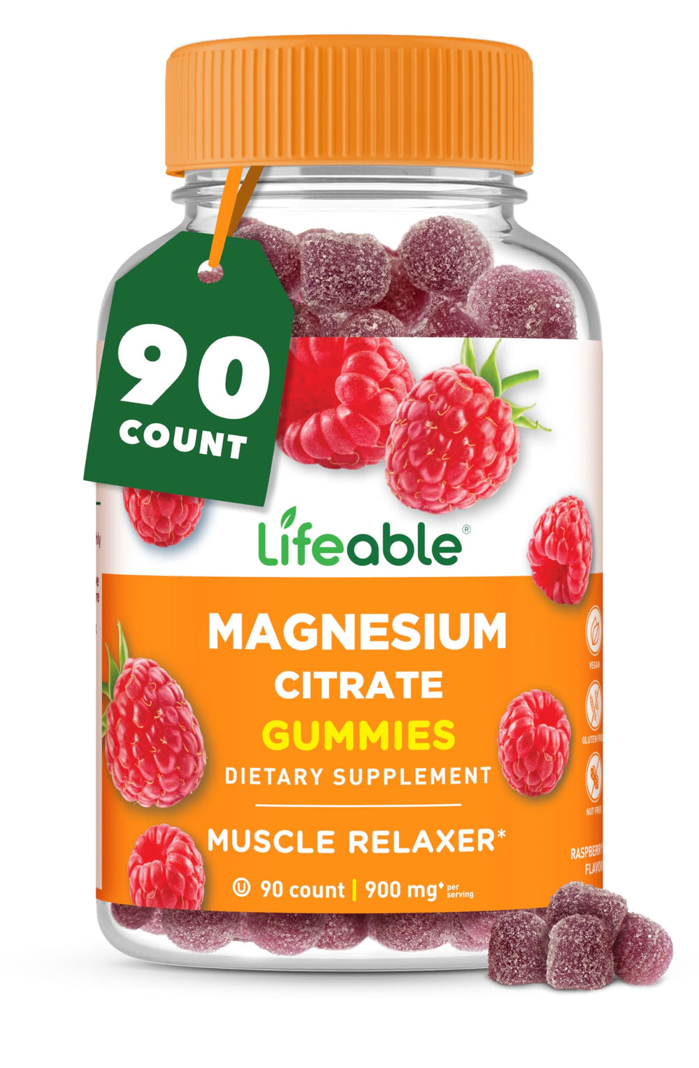 Lifeable envase frontal claro mostrando gomitas y beneficio conveniencia