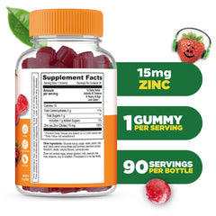 Lifeable Zinc Gummies sabor fruta mora: gomitas sabrosas para disfrutar después de clases.