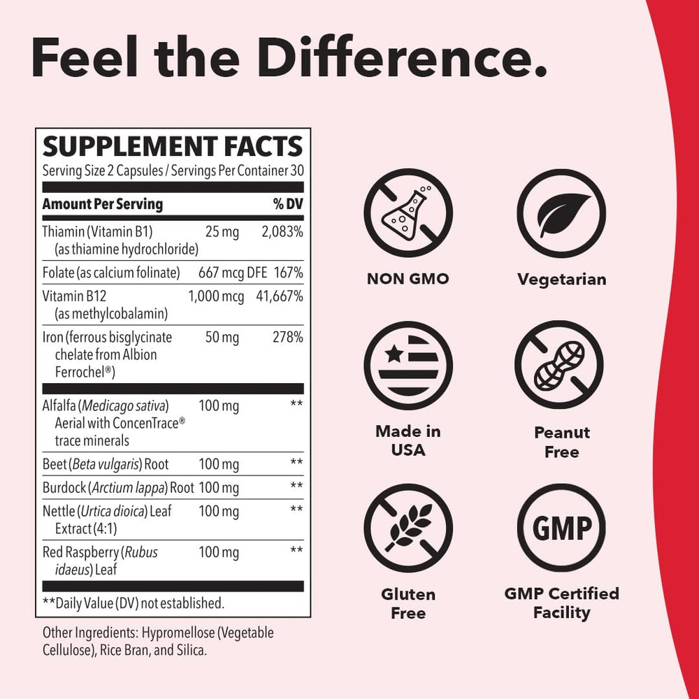 LifeSeasons Blood Nourish-R: dosis diaria para energía sostenida y vitalidad.