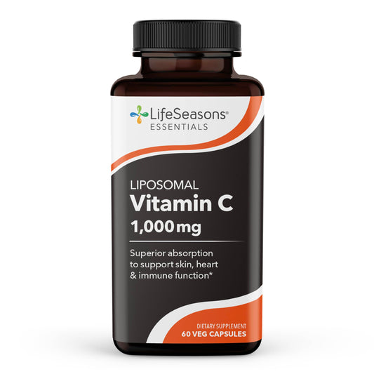 LifeSeasons Essentials Liposomal Vitamina C en bote, cápsulas para apoyar la defensa inmunitaria