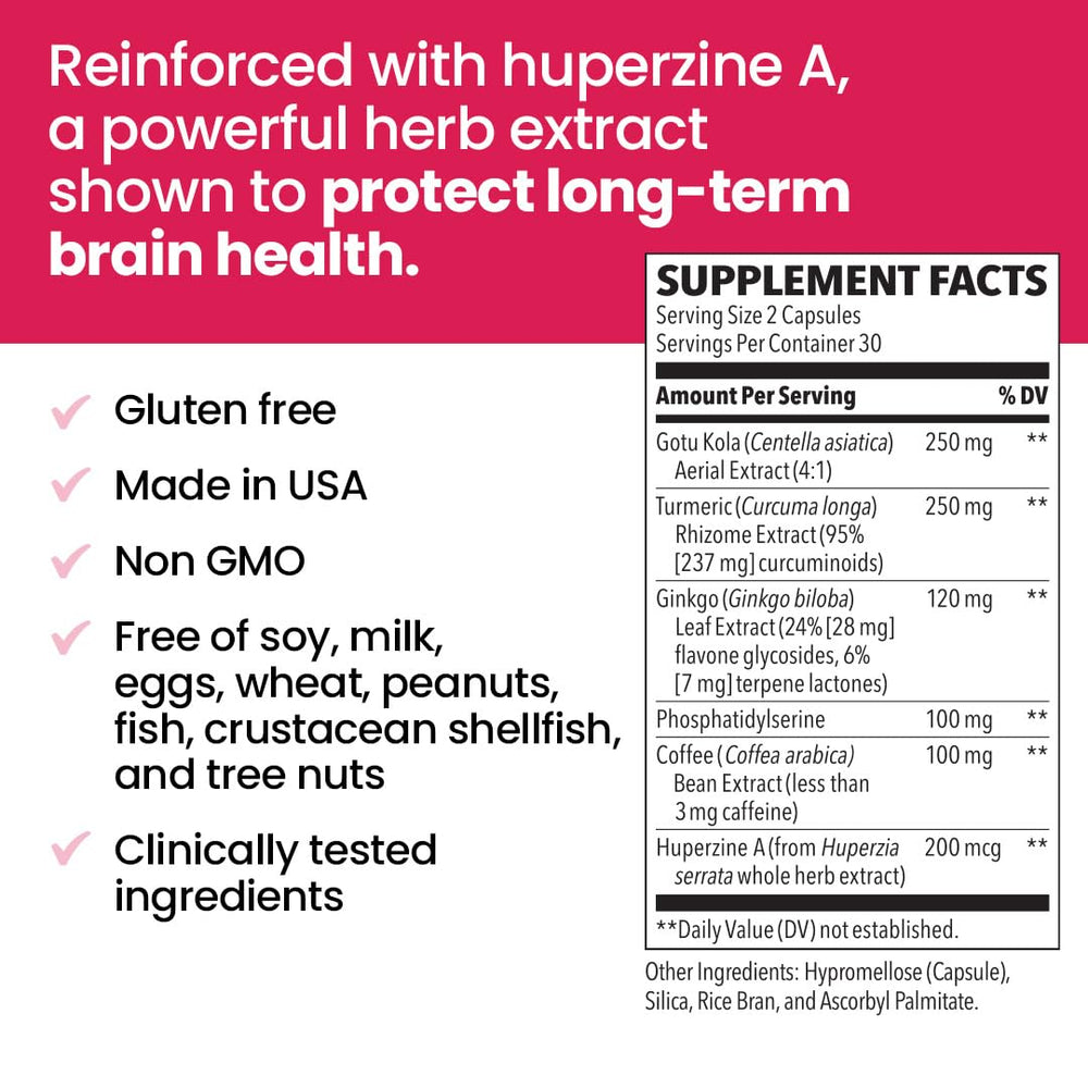 Ginkgo leaf extract detail highlights cognitive support in NeuroQ formula.