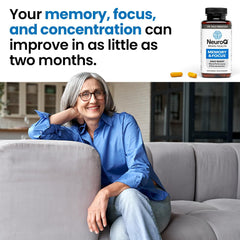 NeuroQ label detail illustrating the memory and brain health blend