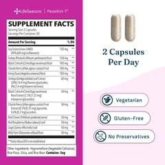 LifeSeasons Pausitivi-T etiqueta con lista de ingredientes clara y fiable