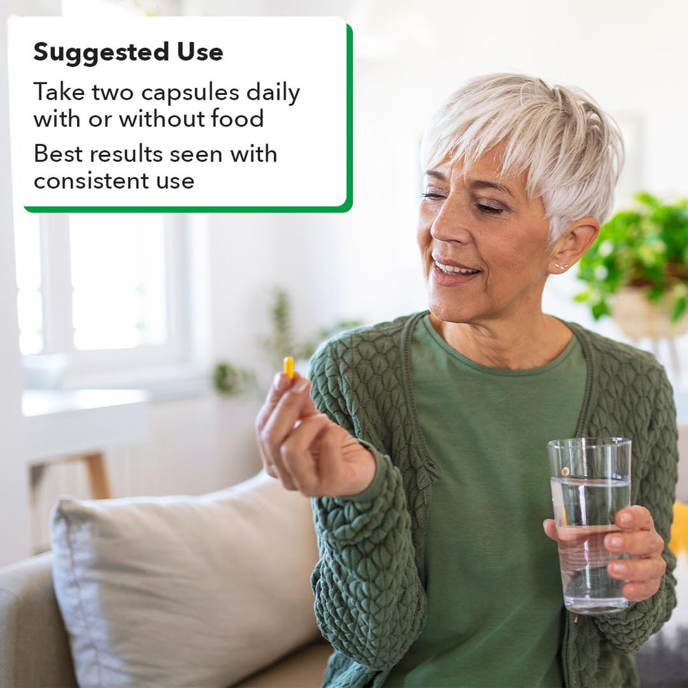 LifeSeasons Puri-T: detalle visual de textura suave y cápsulas fáciles de tragar.