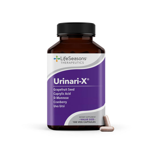 LifeSeasons Urinari-X bottle pour for fast urinary support.