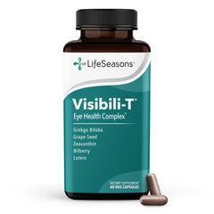 LifeSeasons Visibili-T frasco frontal mostrando la presentación y beneficio práctico